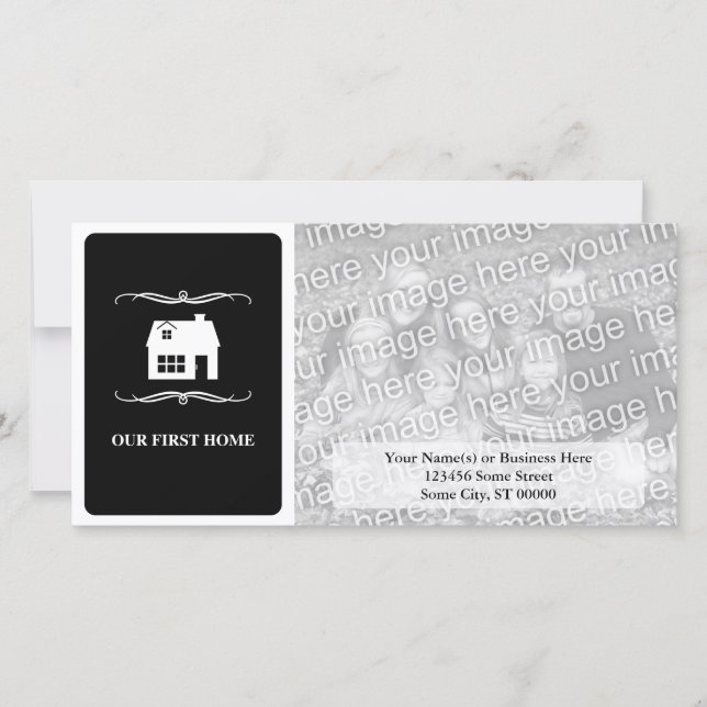 Anuncio nuestro primer hogar (blanco y negro mod) (Anverso)