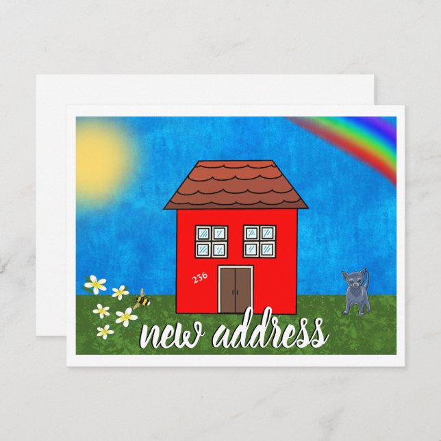 Anuncio Nueva dirección de corte | Gato de flores de arcoi (Anverso / Reverso)