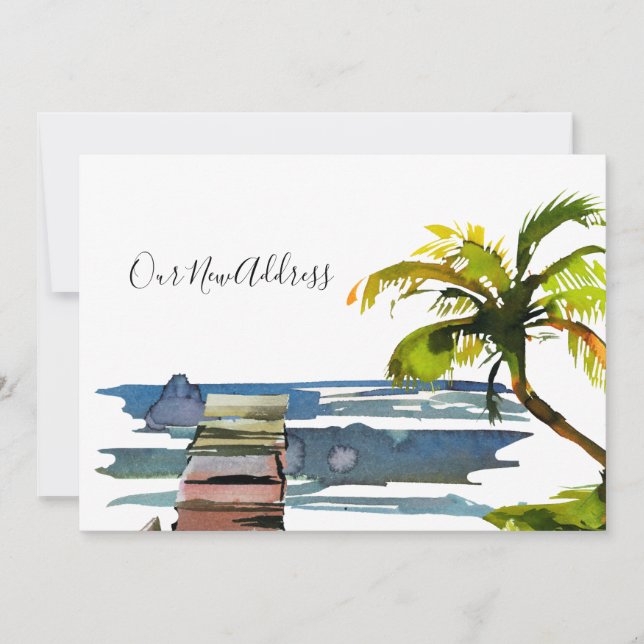 Anuncio Nueva dirección del árbol de la palma del muelle d (Anverso)