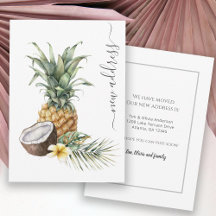 Nueva dirección tropical de piña y coco