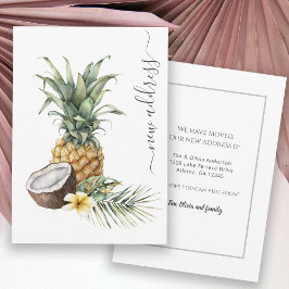 Anuncio Nueva dirección tropical de piña y coco