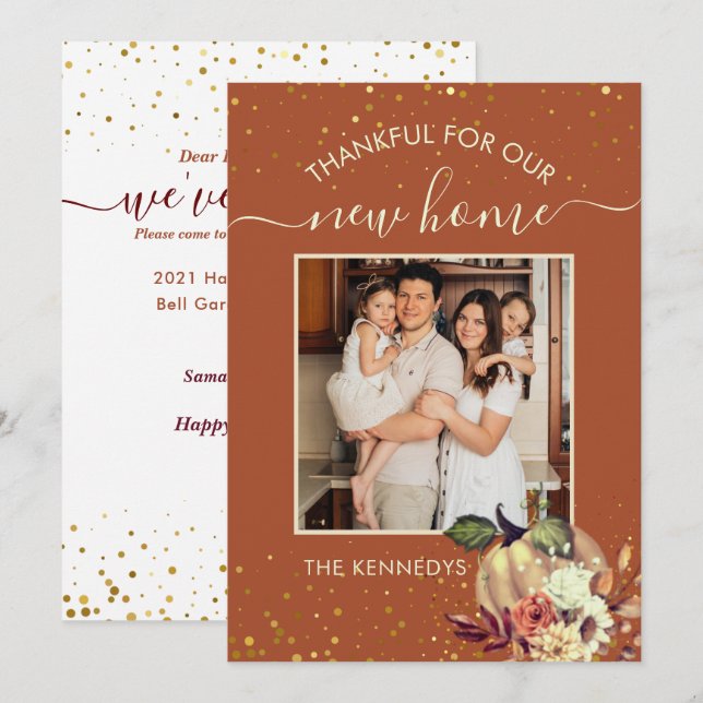 Anuncio Nueva foto en casa Día de Acción de Gracias en mov (Anverso / Reverso)