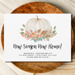 Anuncio Nueva temporada nueva calabaza en casa otoño movim