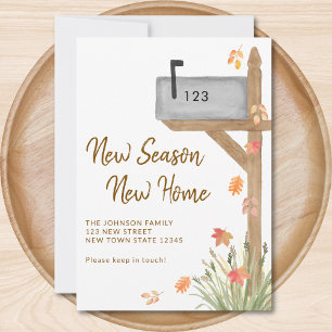 Anuncio Nueva temporada Nuevo hogar otoño Buzón de correo 