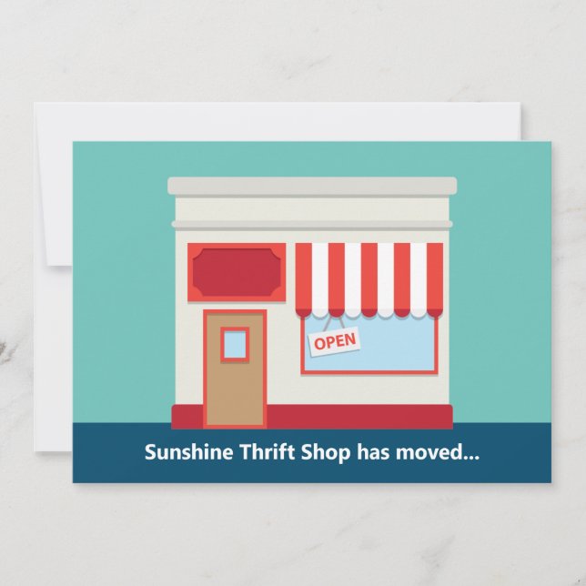 Anuncio Nueva tienda Apertura o traslado de tienda linda (Anverso)