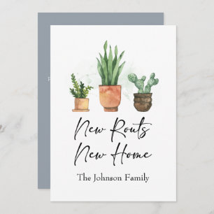 Anuncio Nuevas raíces hemos movido el nuevo hogar azul