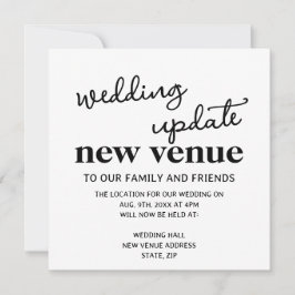 Anuncio Nuevo Boda De Lugar Actualización Cambio De Planes