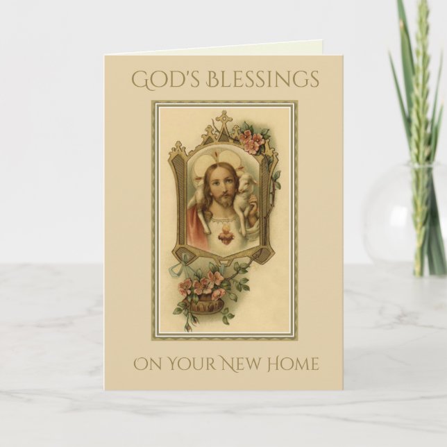 Anuncio Nuevo hogar bendiciendo el Sagrado Corazón de Jesú (Anverso)