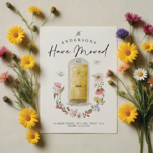 Anuncio Nuevo hogar color de agua amarillo puerta flor sil
