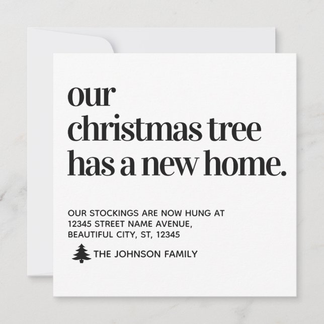 Anuncio Nuevo hogar de árbol de Navidad que hemos movido v (Anverso)