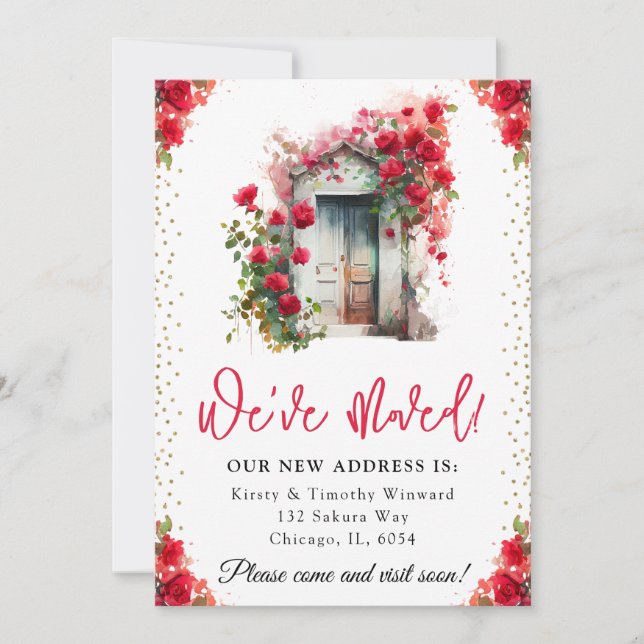 Anuncio Nuevo hogar de la puerta de primavera de las rosas (Anverso)