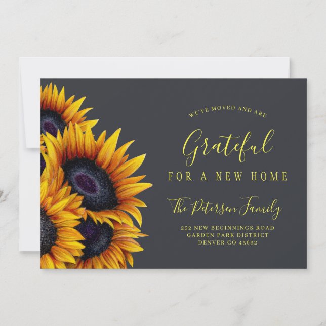 Anuncio Nuevo hogar Día de Acción de Gracias cambio de dir (Anverso)