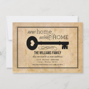 Anuncio Nuevo hogar dulce hogar clave de cosecha de vintag