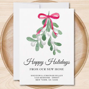 Anuncio Nuevo Hogar Felices Fiestas en Movimiento