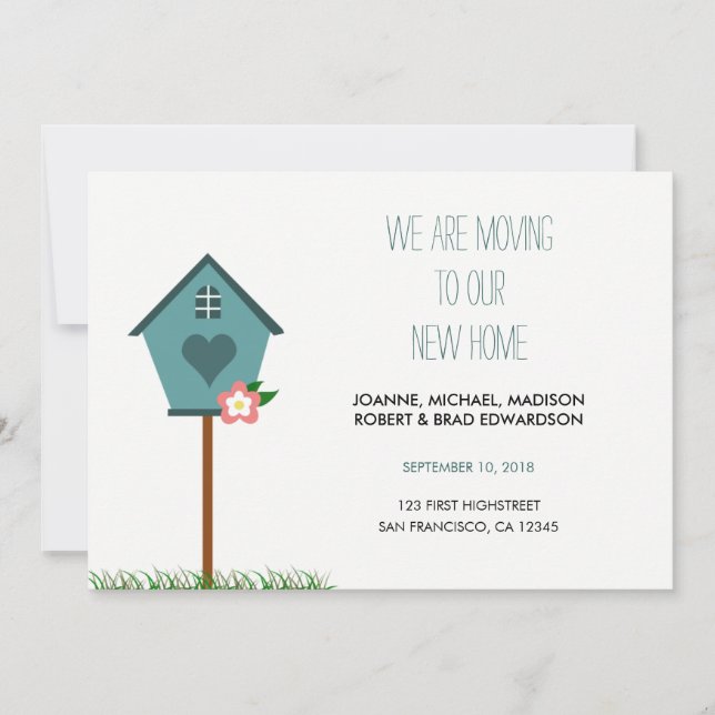 Anuncio Nuevo hogar moderno, casa, estamos moviendo la inv (Anverso)