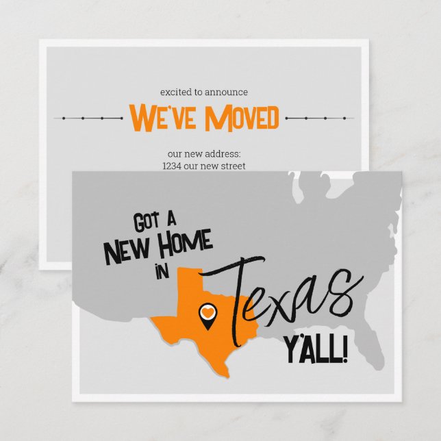 Anuncio Nuevo hogar naranja en Texas (Anverso / Reverso)