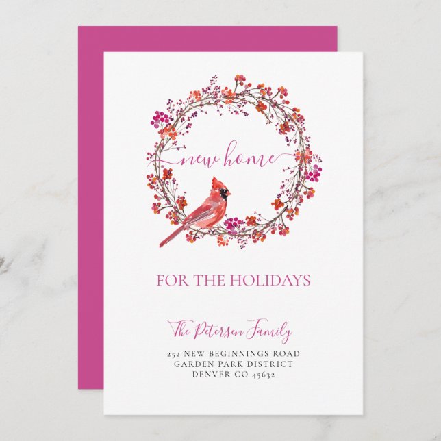 Anuncio Nuevo hogar para los Navidades de vacaciones mudán (Anverso / Reverso)