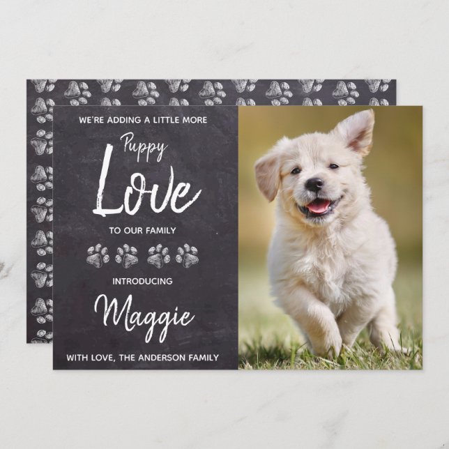 Anuncio Nuevo Mascota del perro del amor del cachorro (Anverso / Reverso)