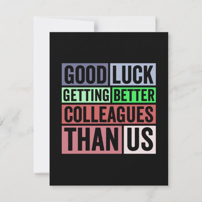 Anuncio Nuevo trabajo gracioso | Despedida a Coworker que  (Anverso)