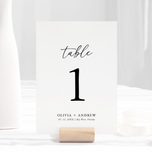 Anuncio Número de mesa de bodas elegante y moderno (Subido por el creador)