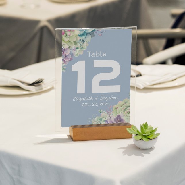 Anuncio Número de mesa del boda Lugar de asiento Suculento (Subido por el creador)