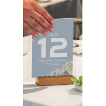 Número de mesa del boda Lugar de asiento Suculento