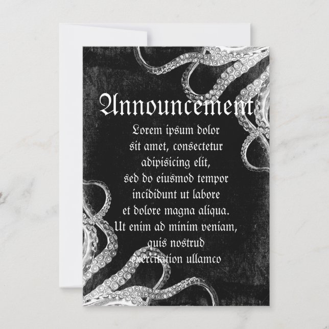 Anuncio Octopus vintage oscuro (Anverso)