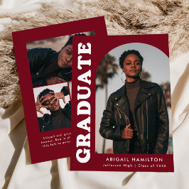 Anuncio Offset Arch Burgundy 4 Graduación de fotos