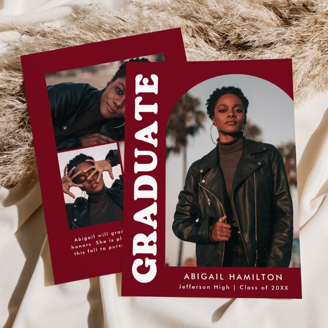 Anuncio Offset Arch Burgundy 4 Graduación de fotos (Subido por el creador)