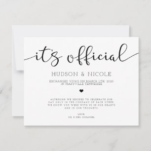 Anuncio oficial de boda secreta