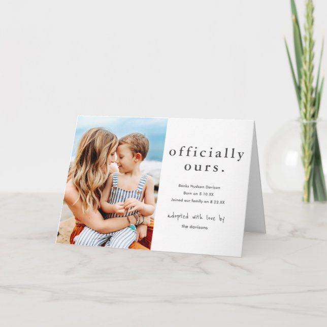 Anuncio Oficialmente, nuestra adopción mínima de fotos (Anverso)