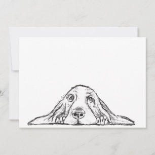 Anuncio ojos de perrito simple blanco negro