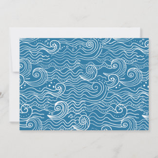 Anuncio Olas del océano azul y blanco