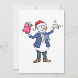 Anuncio Organizador de Eventos de Muñeco de Nieve Navidad