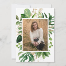 Oro simple fotografía tropical de graduación moder