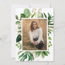 Anuncio Oro simple fotografía tropical de graduación moder