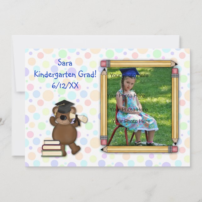 Anuncio Oso de graduación elemental (Anverso)