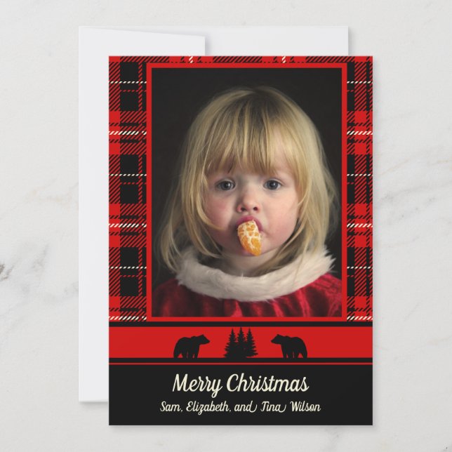 Anuncio Oso en los Navidades de Fotografía de la Red de Wo (Anverso)