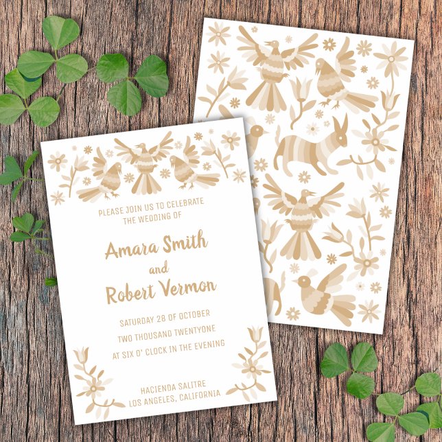 Anuncio Otomí, MÉXICA, BEIGE, FLORES Y AVES (Subido por el creador)