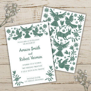 Anuncio Otomi, MEXICAN, GREEN, FLOWERS, BIRDS Announcement
