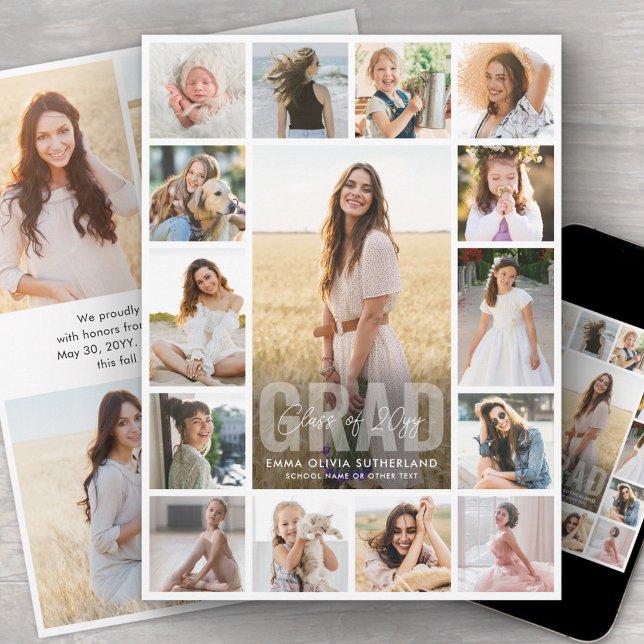 Anuncio Oversized Photo Collage Modern Overlay Graduation (Subido por el creador)