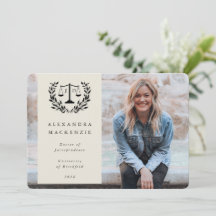 Oyster JD Law Scales + Laurel Graduation Photo