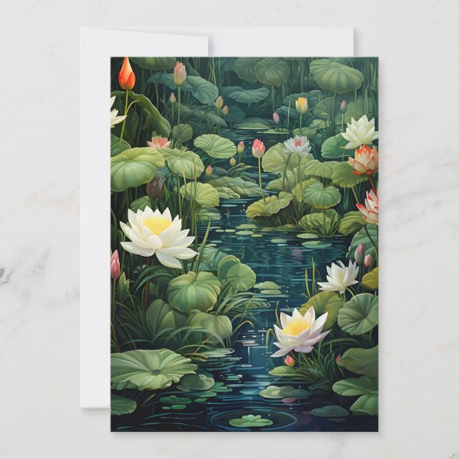 Anuncio Paisaje de Nature Lotus Water Lily Pond (Anverso)