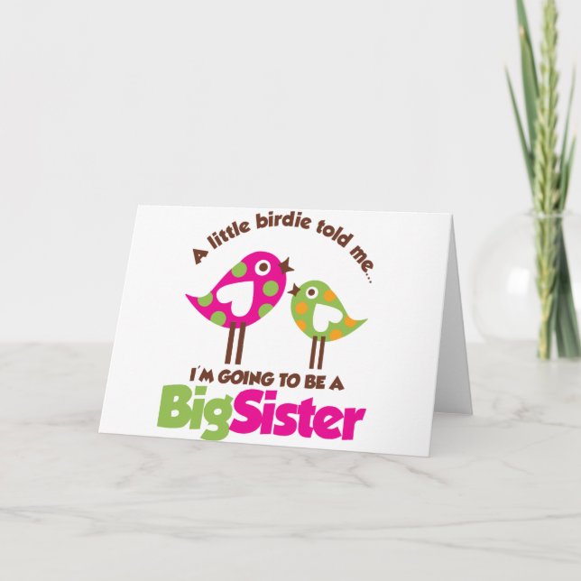 Anuncio Pajarito Va A Ser Una Hermana Mayor (Anverso)