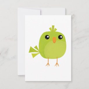 Anuncio Pájaro Verde Dibujos Animados  
