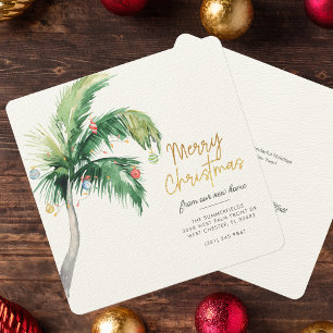 Anuncio Palmera Feliz Navidad Desde Nuestro Nuevo Hogar