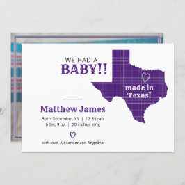 Anuncio Papel morado hecho en Texas, foto horizontal