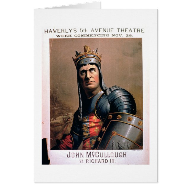 Anuncio para 'Juan McCullough como Richard III (Frente)