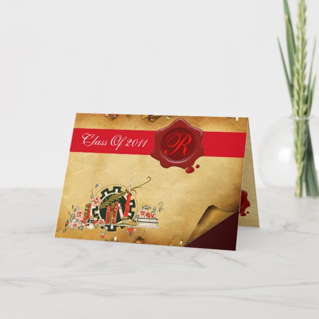 ANUNCIO PARCHE DE GRADUACIÓN MONOGRAMA DE SELLO DE CERRAMI (Anverso)