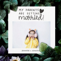 Parents getting married child photo save the date 